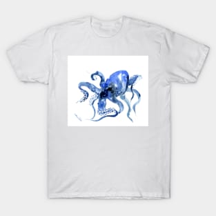 Navy Blue OCtopus Artwork T-Shirt